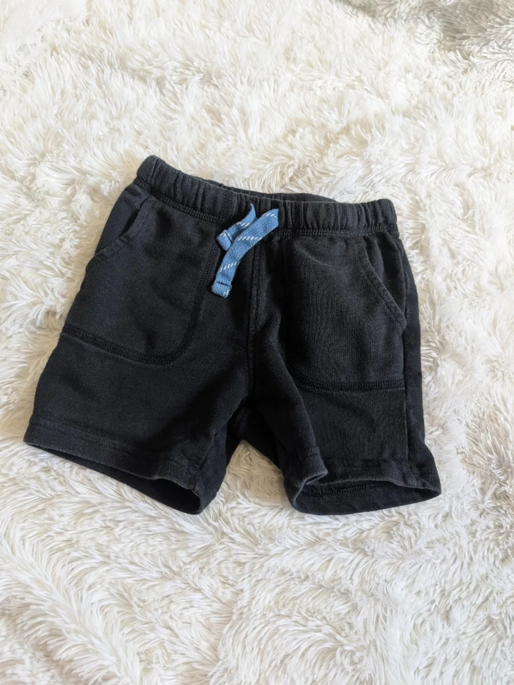 Carter's 100% Cotton Black Pull On Elastic Waist Shorts Toddler Size 24 Months